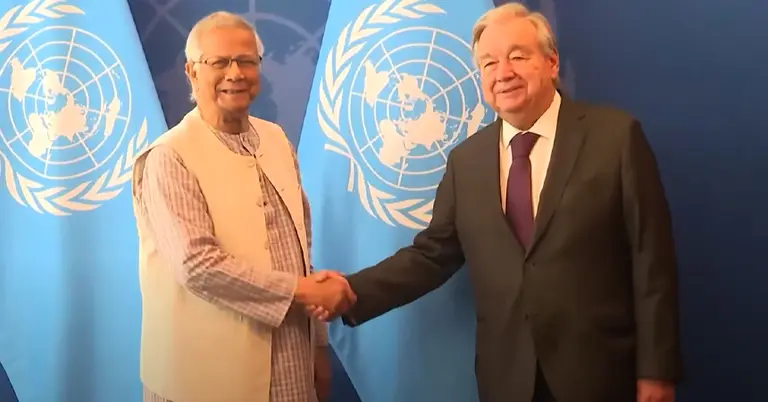 প্রধান উপদেষ্টার সঙ্গে অ্যান্তোনিও গুতেরেস